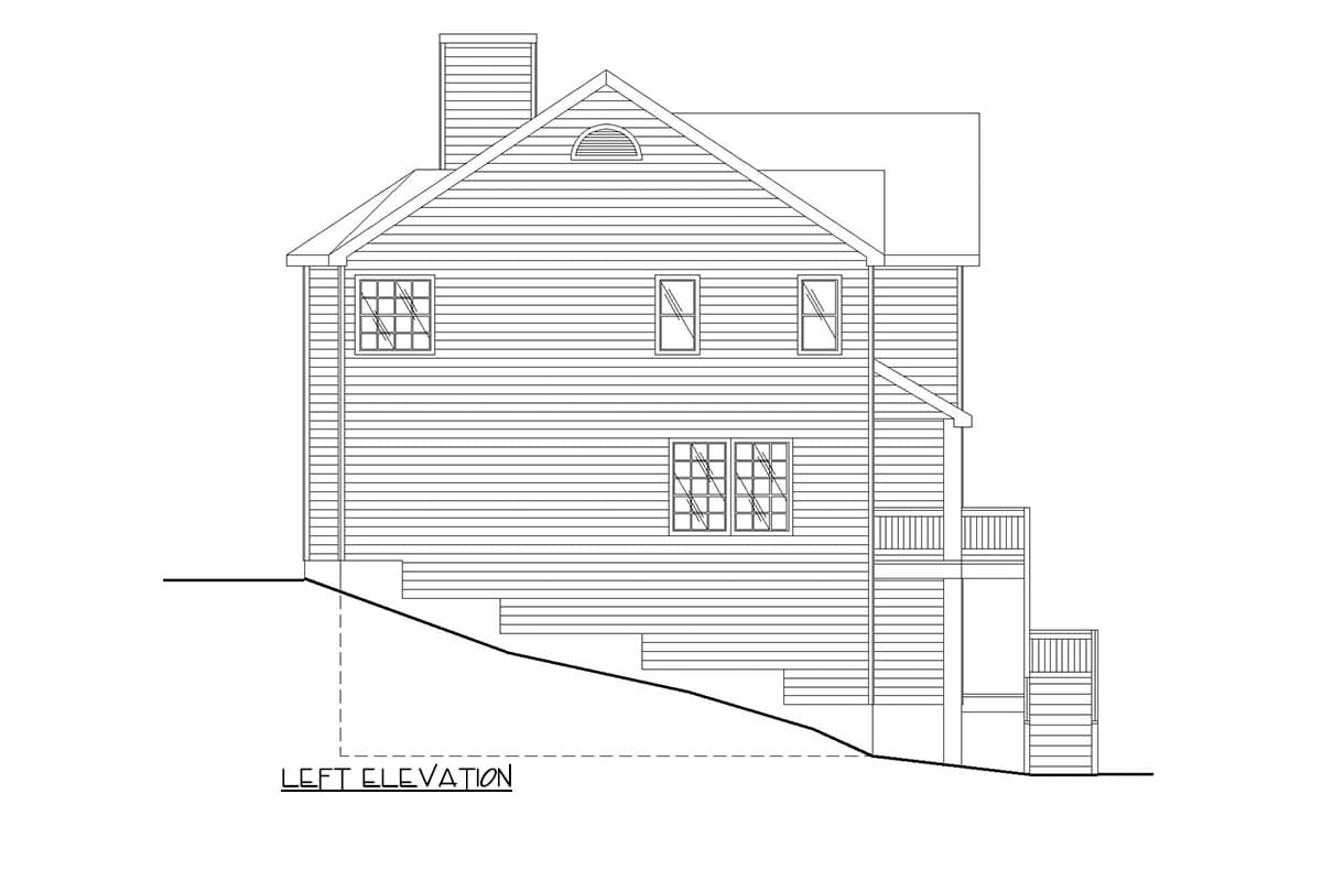Plan 35143GH: 4-Bedroom Country Mountain House Plan with Walkout Garage - Image #3 - Country, Mountain