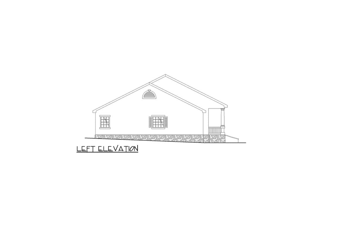 Plan 35145GH: Southern Farmhouse House Plan with 3 Bedrooms, Study, and 2-Car Garage - Image #3 - Farmhouse, Ranch, Southern