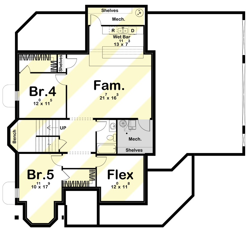 Plan 623240DJ: Contemporary Victorian House Plan Under 3200 Square Feet with 4 Ensuite Bedrooms - Floor Plan - Optional Lower Level Layout ($ Paid Option) - Country, Traditional, Victorian