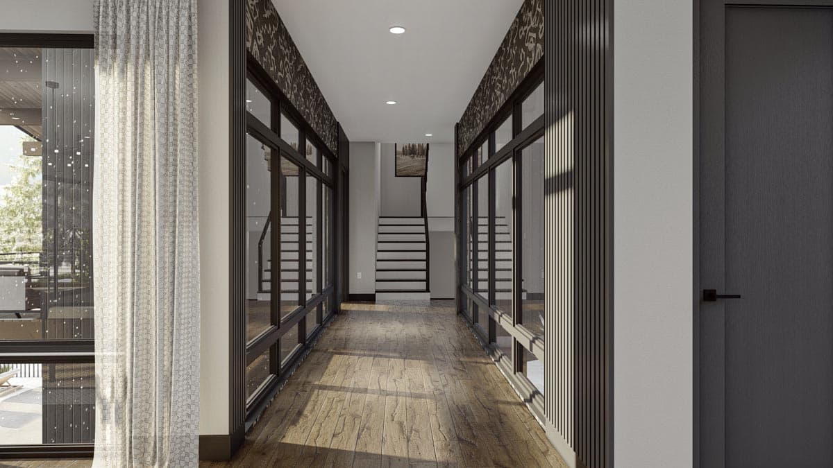 Plan 623241DJ: Modern House Plan Under 4100 Square Feet with 4 Bedrooms and a Hidden Room Upstairs - Image #8 - Contemporary, Mid Century Modern, Modern, Mountain, Northwest