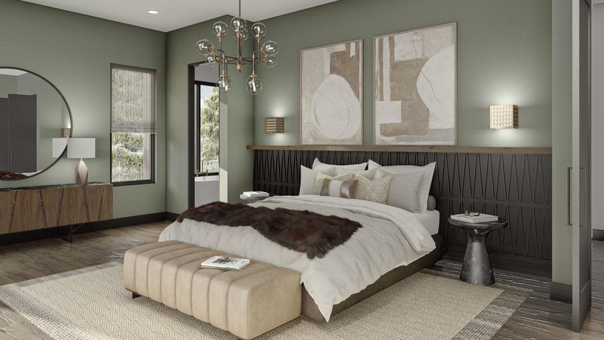 Plan 623241DJ: Modern House Plan Under 4100 Square Feet with 4 Bedrooms and a Hidden Room Upstairs - Image #11 - Contemporary, Mid Century Modern, Modern, Mountain, Northwest