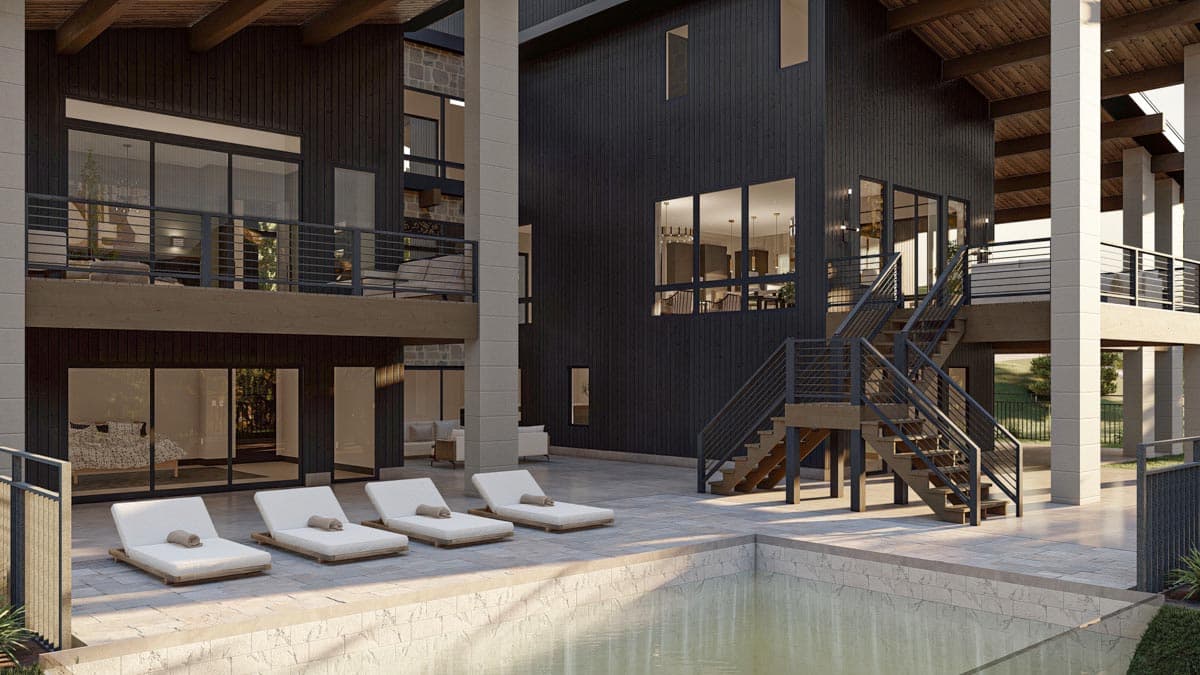 Plan 623241DJ: Modern House Plan Under 4100 Square Feet with 4 Bedrooms and a Hidden Room Upstairs - Image #20 - Contemporary, Mid Century Modern, Modern, Mountain, Northwest