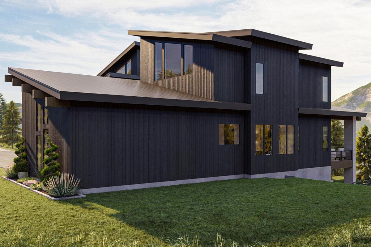 Plan 623241DJ: Modern House Plan Under 4100 Square Feet with 4 Bedrooms and a Hidden Room Upstairs - Image #22 - Contemporary, Mid Century Modern, Modern, Mountain, Northwest