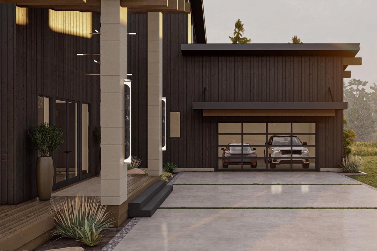 Plan 623241DJ: Modern House Plan Under 4100 Square Feet with 4 Bedrooms and a Hidden Room Upstairs - Image #23 - Contemporary, Mid Century Modern, Modern, Mountain, Northwest