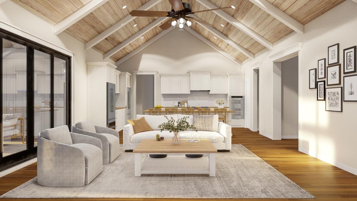 Plan 70848MK: 4-Bed Modern Farmhouse Plan Under 2700 Square Feet with Vaulted Outdoor Living Space - Image #7 - Country, Craftsman, Modern Farmhouse, New American, Rustic