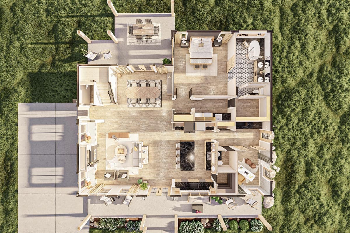 Plan 623242DJ: Barndominium-Style House Plan with Home Office and 4 Bedrooms - Image #21 - Barndominium, Country, Farmhouse, Modern Farmhouse, New American, Rustic