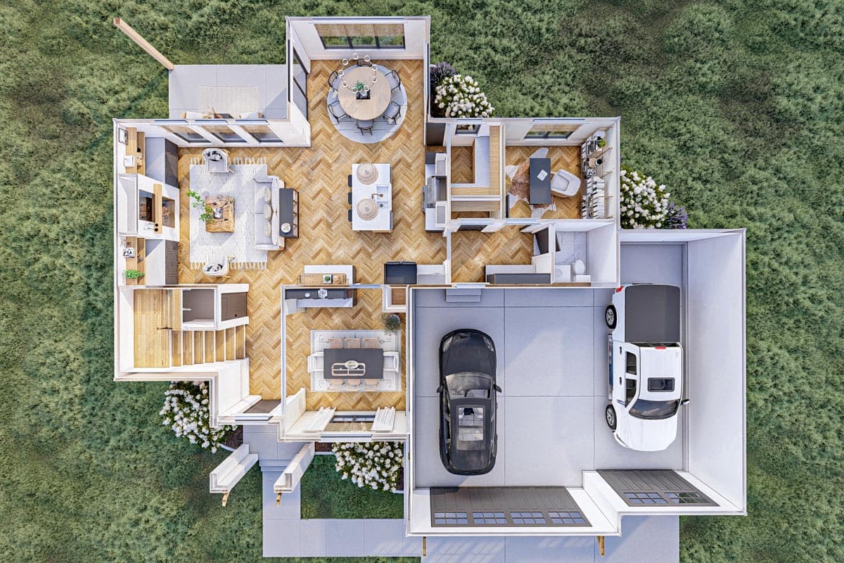 Plan 623243DJ: 2761 Square Foot New American Farmhouse with 4 Upstairs Bedrooms and Laundry - Image #19 - Country, Craftsman, Modern Farmhouse, New American