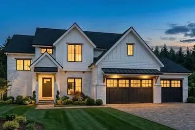 2761 Square Foot New American Farmhouse with 4 Upstairs Bedrooms and Laundry