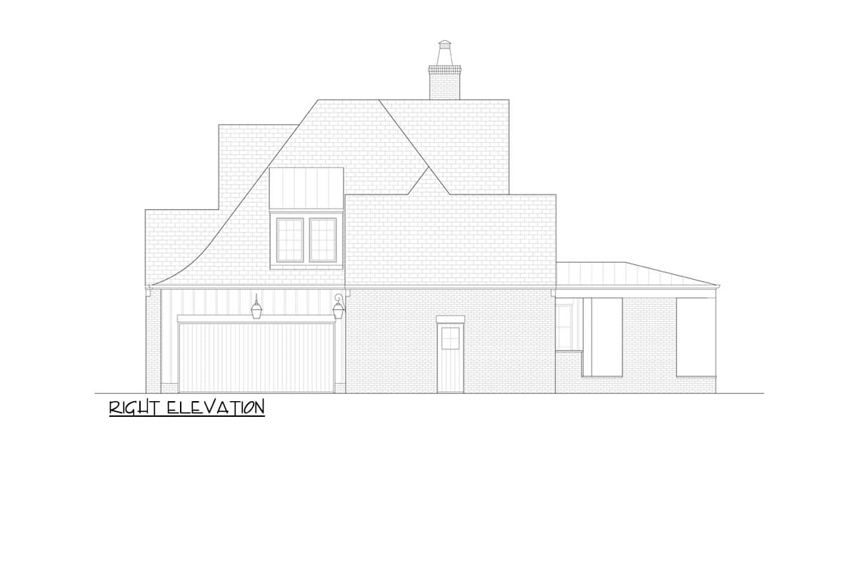Plan 93188EL: Downsized Transitional Country Home Plan with Upstairs Game and Future Flex Rooms - 2994 Sq Ft - Image #4 - Acadian, Contemporary, Country, New American, Southern, Transitional