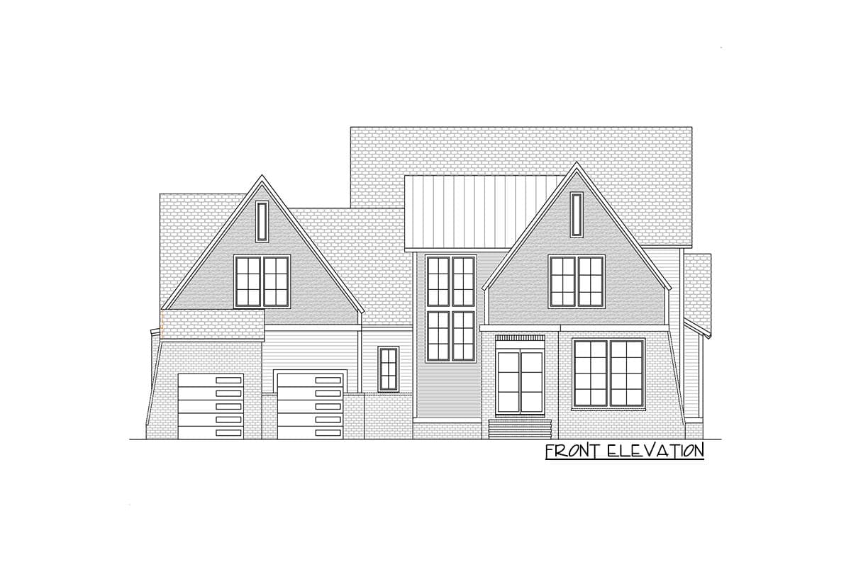 Plan 260025RVC: 4215 Square Foot 2-Story Transitional House Plan with 4-Season Room with Fireplace - Image #44 - Contemporary, Craftsman, New American, Transitional