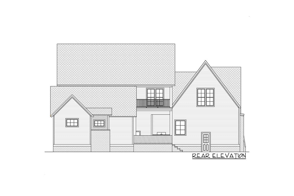 Plan 260025RVC: 4215 Square Foot 2-Story Transitional House Plan with 4-Season Room with Fireplace - Image #45 - Contemporary, Craftsman, New American, Transitional