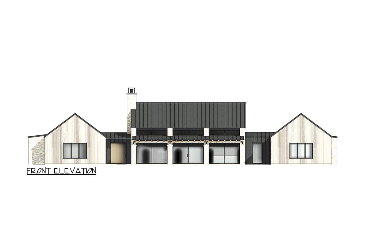 Plan 818059JSS: New Zealand Modern Farmhouse with 11 Foot Deep Porches - 3025 Sq Ft - Image #5 - Contemporary, Country, European, Farmhouse, Modern Farmhouse, Scandinavian, Transitional