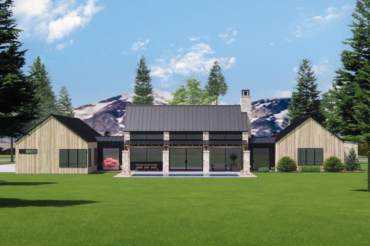 Plan 818059JSS: New Zealand Modern Farmhouse with 11 Foot Deep Porches - 3025 Sq Ft - Image #4 - Contemporary, Country, European, Farmhouse, Modern Farmhouse, Scandinavian, Transitional