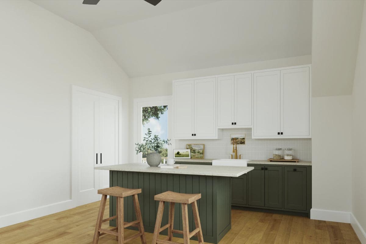 Plan 50223PH: 623 Square Foot ADU with Home Office - Image #6 - Carriage, Craftsman, Traditional