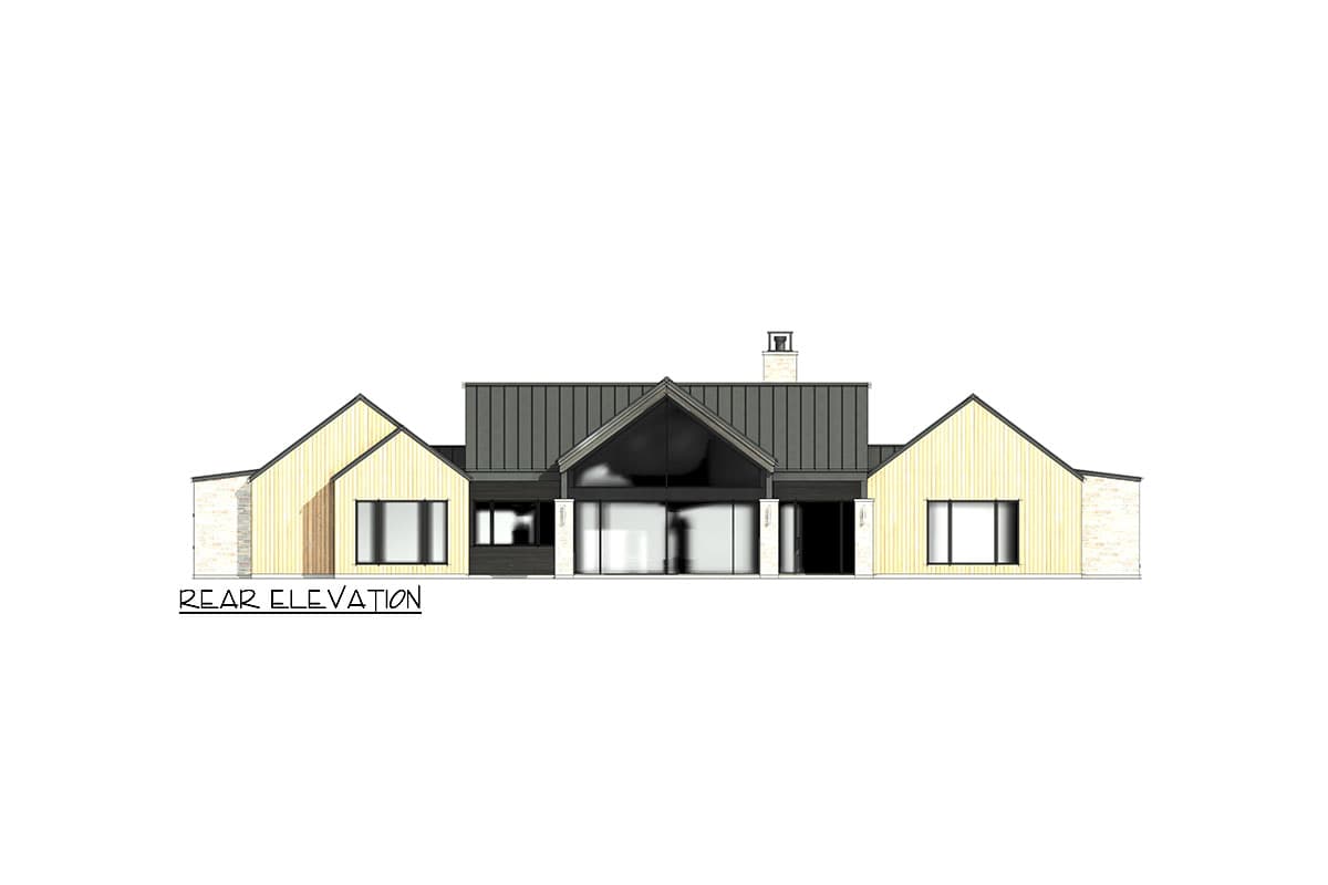 Plan 818060JSS: Finely Balanced Modern Farmhouse Plan Under 2900 Square Feet with Vaulted Interior - Image #4 - Contemporary, Farmhouse, Modern, Modern Farmhouse, Scandinavian