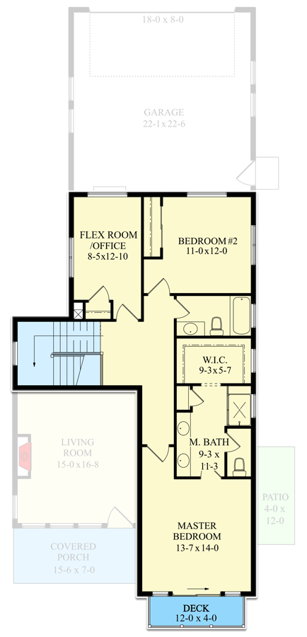 Plan 95206RW: Rustic Mountain House Plan with Rear Entry Garage - 2087 Sq Ft - Floor Plan - 2nd Floor - Country, Craftsman, Mountain, New American, Rustic