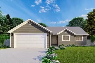 3 Bed 1579 Square Foot Ranch Home Plan with Lower Level Expansion