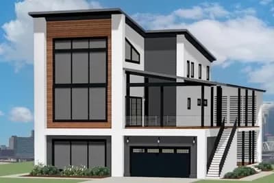 Exclusive 3-Story Multi-Generational Modern House Plan with Independent Ground Level Apartment