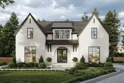 Modern French Country House Plan with Private Lower Level Apartment - 3362 Sq Ft