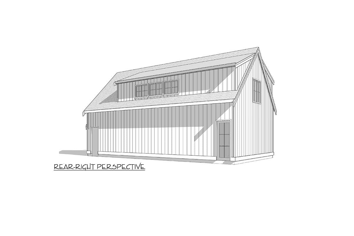 Plan 270076AF: 875 Square Foot Modern Farmhouse Style Garage Apartment - Image #7 - Carriage, Craftsman, Modern Farmhouse, New American, Traditional