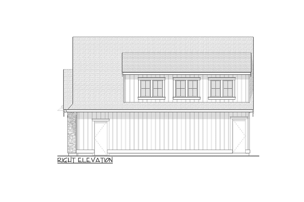 Plan 270077AF: 890 Square Foot 2-Bed Garage Apartment with Open Concept Living - Image #8 - Carriage, Country, Craftsman, New American, Traditional