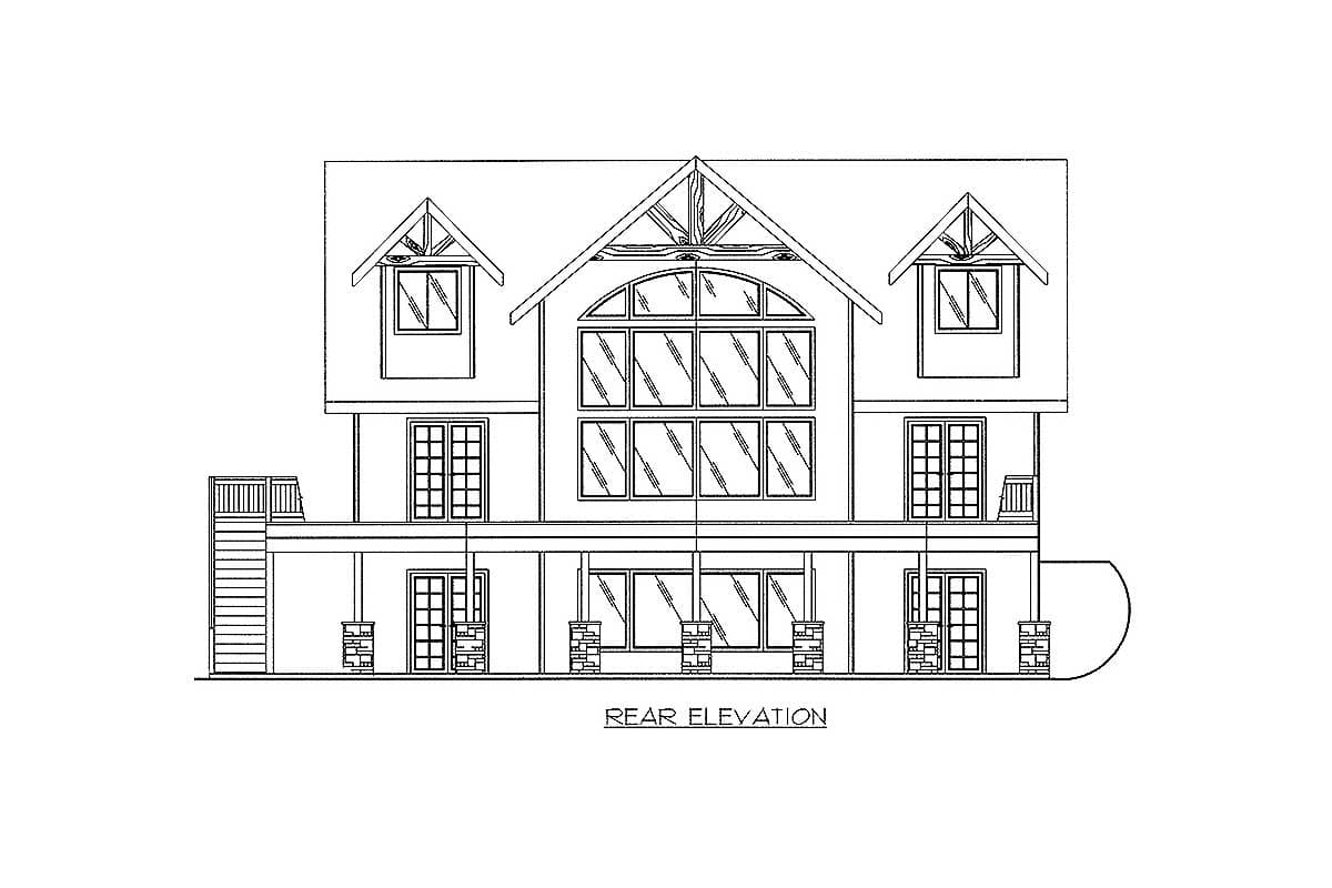 Plan 35165GH: Mountain or Lake House Plan Great Views to the Back - Image #7 - Contemporary, Mountain, Northwest, Rustic, Vacation