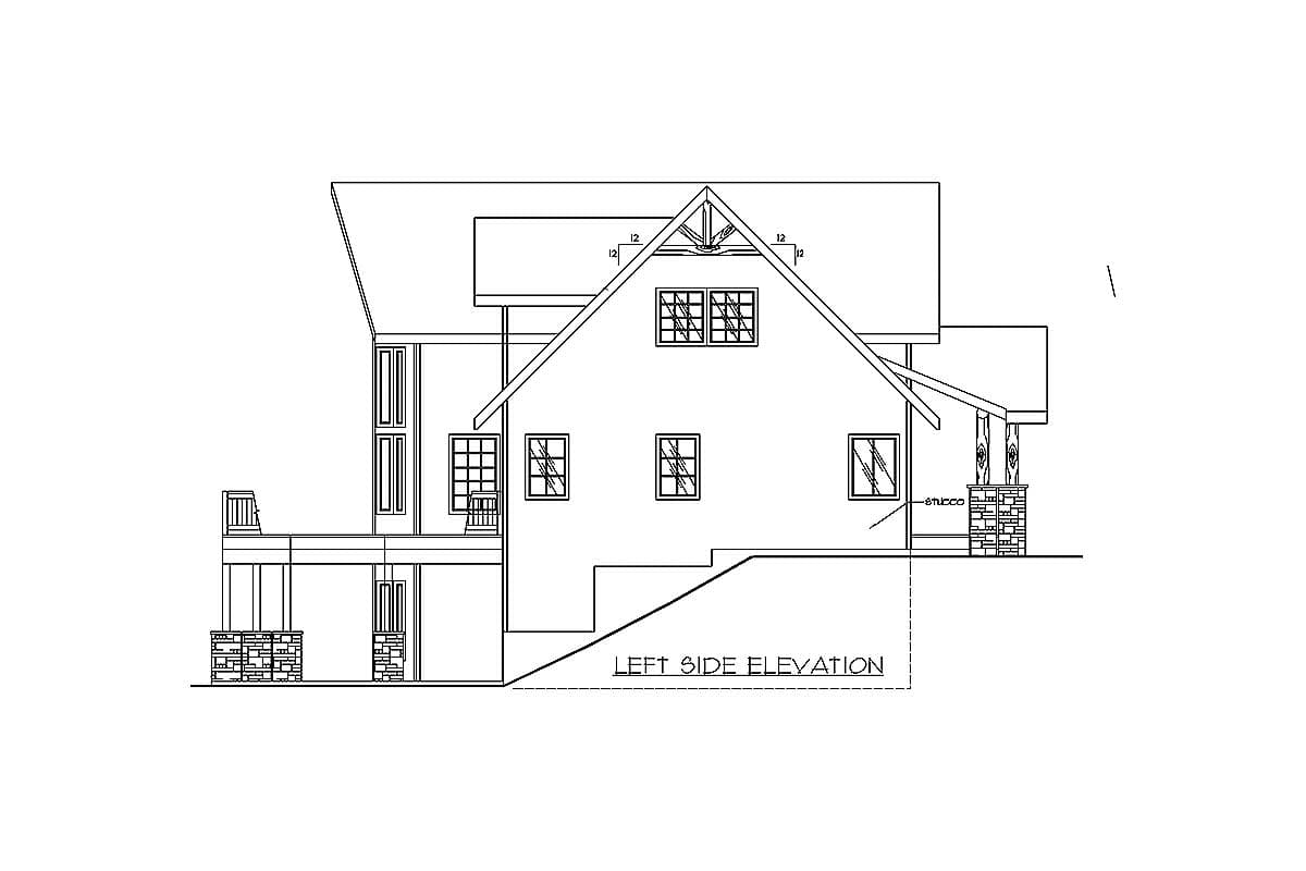 Plan 35165GH: Mountain or Lake House Plan Great Views to the Back - Image #6 - Contemporary, Mountain, Northwest, Rustic, Vacation