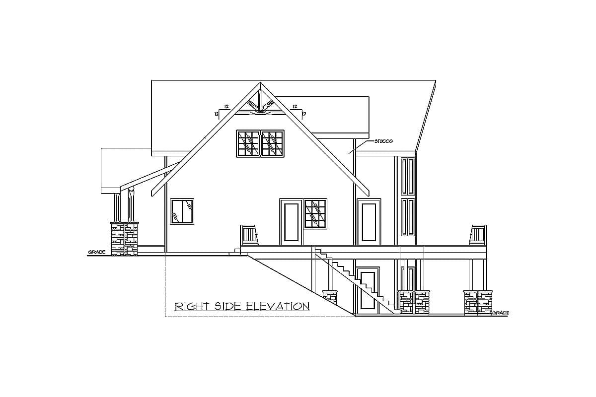 Plan 35165GH: Mountain or Lake House Plan Great Views to the Back - Image #8 - Contemporary, Mountain, Northwest, Rustic, Vacation