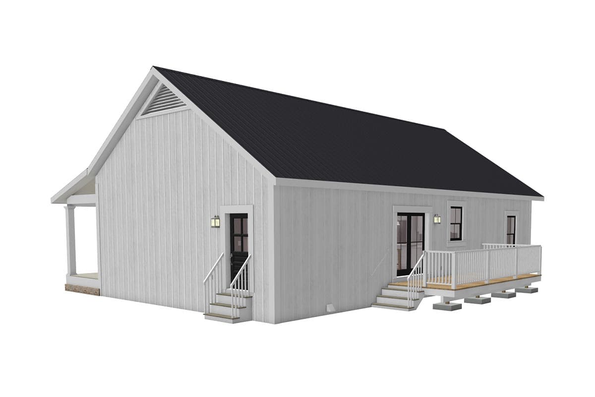 Plan 25032DH: 1425 Square Foot Country Home Plan 3 Beds in a Split Layout - Image #13 - Cottage, Country, Rustic, Traditional, Vacation