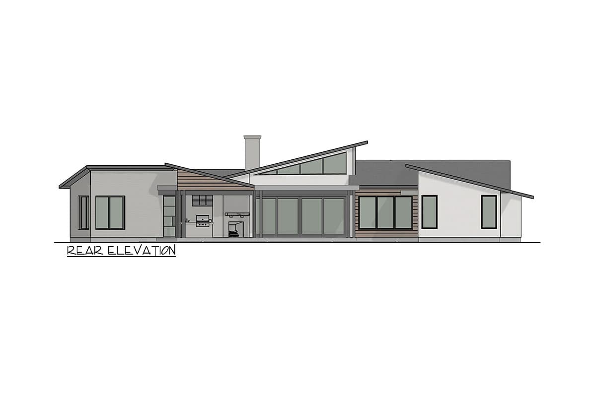 Plan 915058CHP: Sprawling Mid-Century Modern House Plan with Over 2,700 Square Feet of Living Space - Image #16 - Contemporary, Craftsman, Mid Century Modern, Modern, Mountain