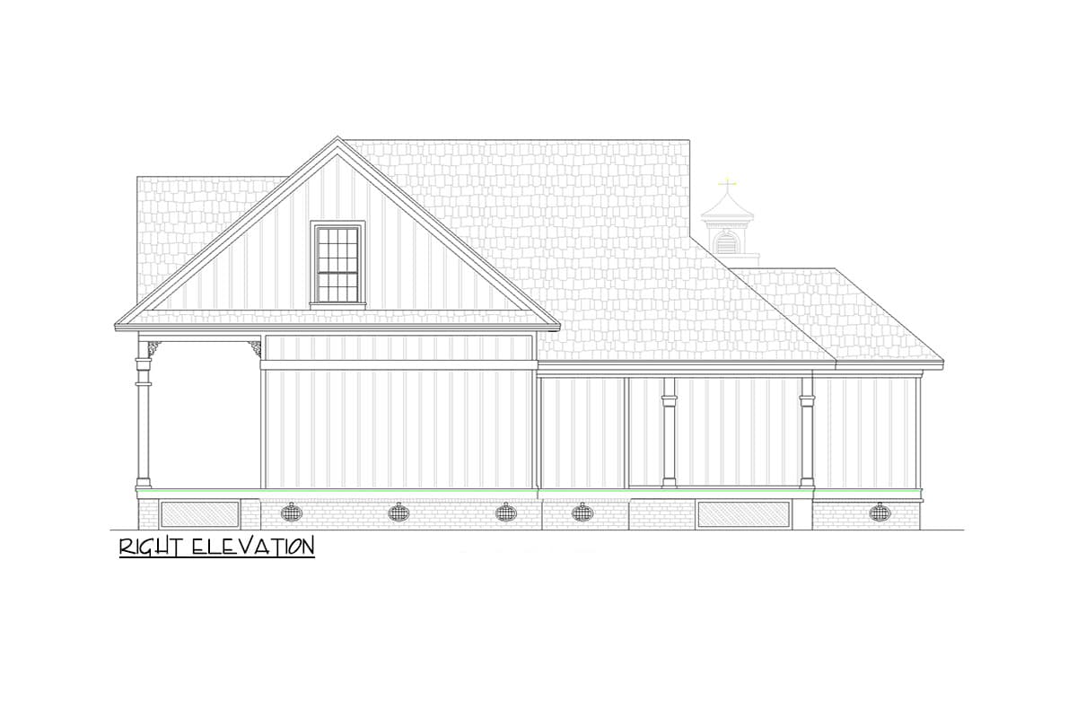 Plan 55228BR: Authentic Southern Flair In A Small Affordable Home - Image #9 - Country, Southern, Southern Traditional, Traditional