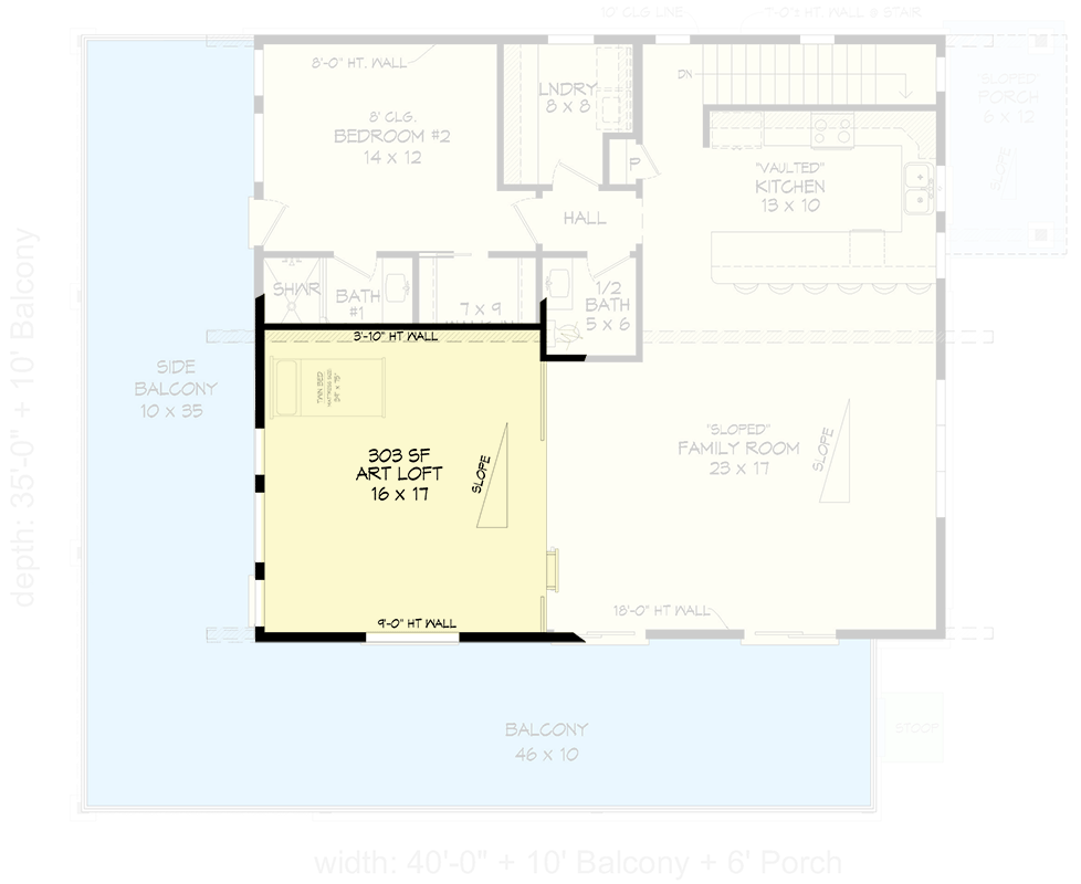 Plan 680127VR: Modern Lake House Plan with Ladder-Accessible Loft and a Wraparound Deck - Floor Plan - 3rd Floor - Contemporary, Modern