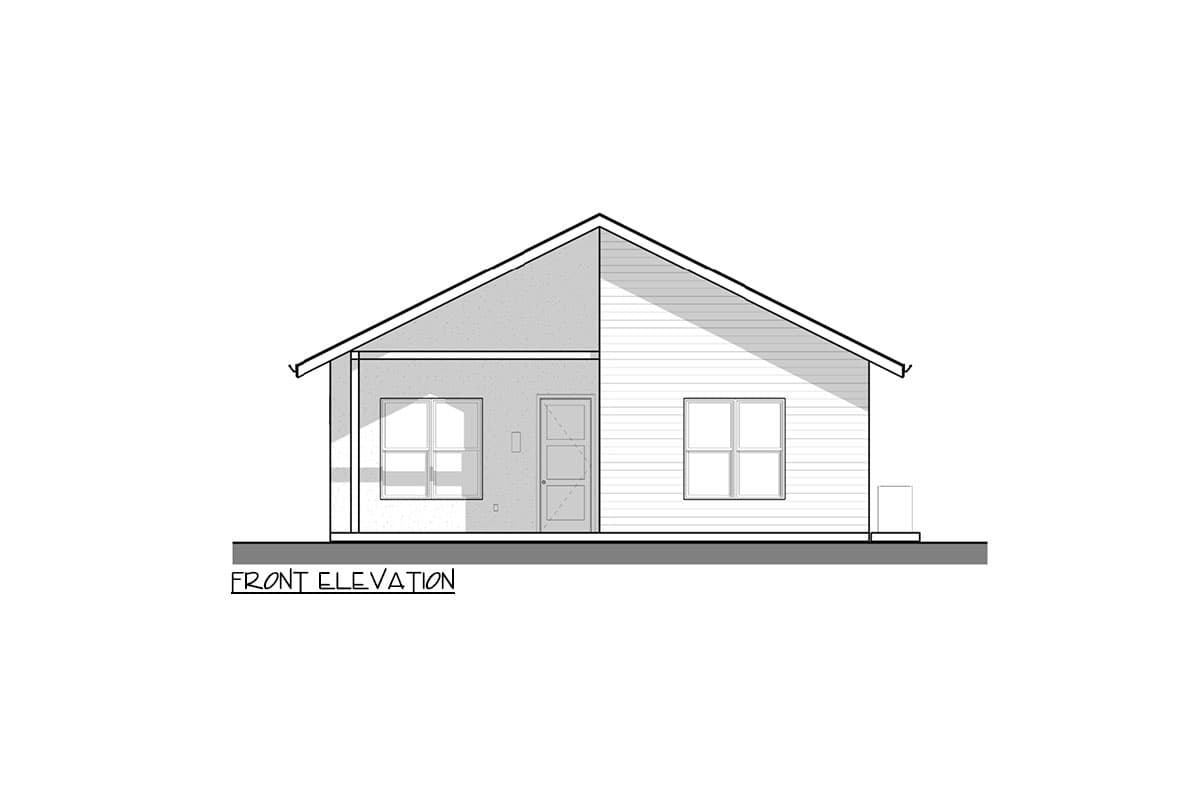 Plan 380000ASH: Open Concept 1265 Square Foot Modern Cabin with 2 Bedrooms - Image #8 - Cabin, Cottage, Mid Century Modern, New American