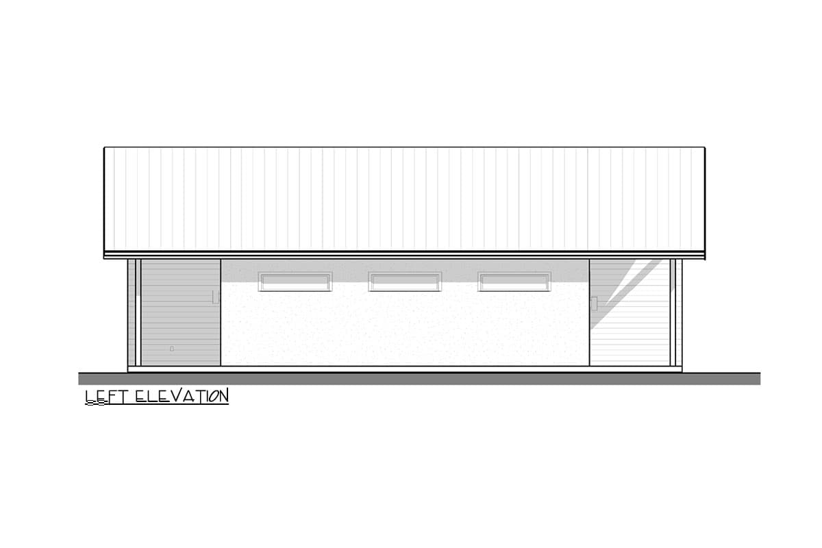 Plan 380000ASH: Open Concept 1265 Square Foot Modern Cabin with 2 Bedrooms - Image #9 - Cabin, Cottage, Mid Century Modern, New American