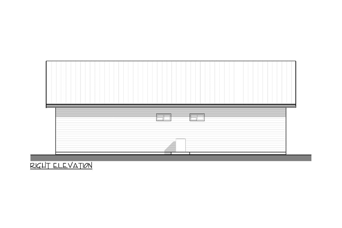 Plan 380000ASH: Open Concept 1265 Square Foot Modern Cabin with 2 Bedrooms - Image #11 - Cabin, Cottage, Mid Century Modern, New American