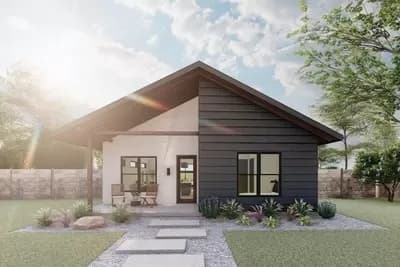 Open Concept 1265 Square Foot Modern Cabin with 2 Bedrooms