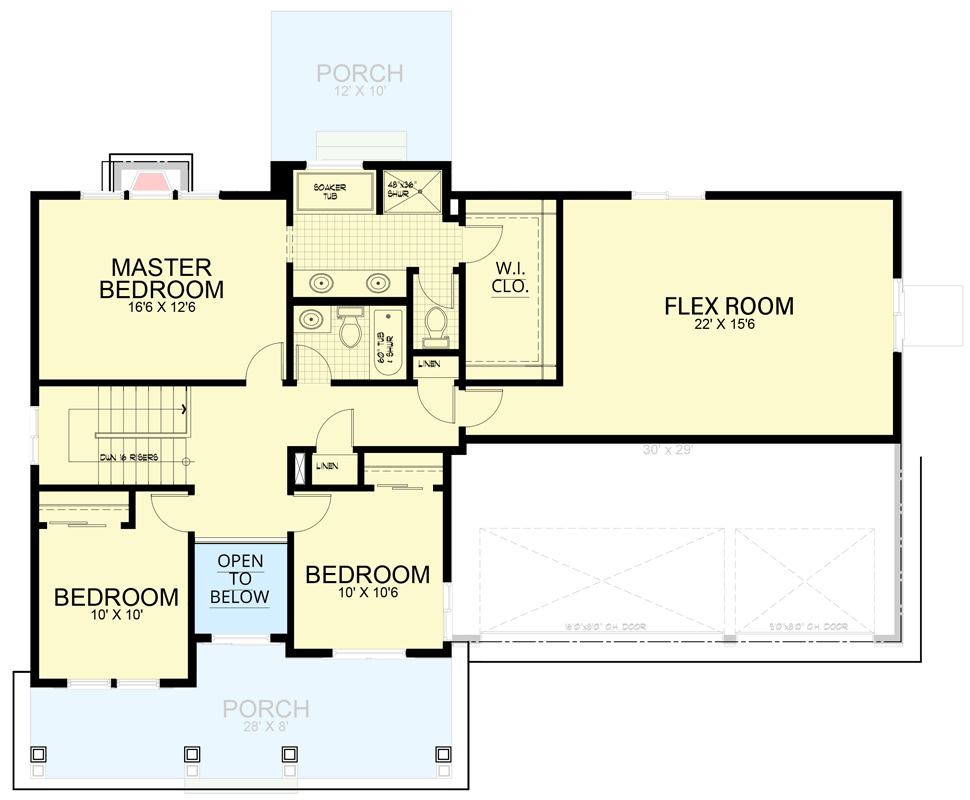 Plan 267027SPK: New American Craftsman Plan with Bonus Room above 3-Car Garage - Floor Plan - 2nd Floor - Country, Craftsman, New American