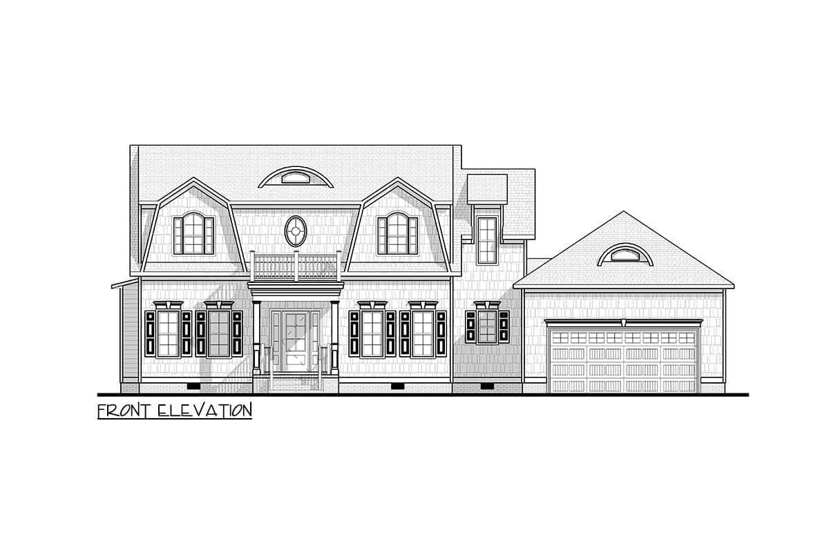 Plan 83641CRW: 2-Story Cape Cod Home Plan with Formal Dining Room and Den - Image #9 - Cape Cod, Country, Shingle, Traditional