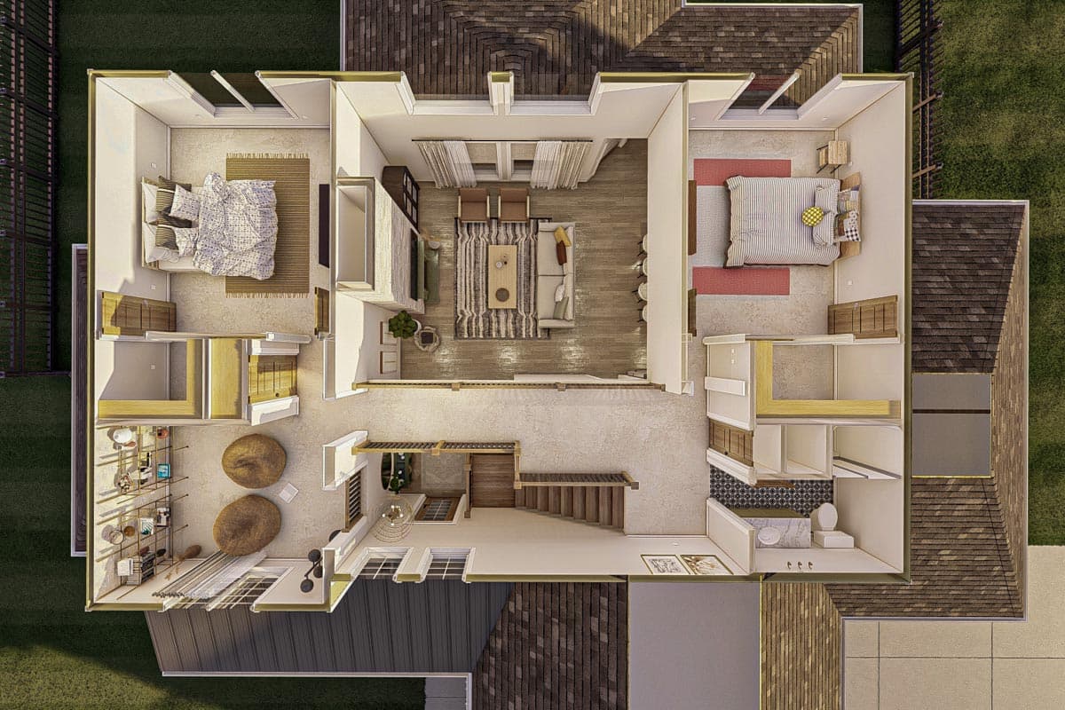Plan 623244DJ: Traditional 3-Bed House Plan Under 2400 Square Feet with 2-Story Great Room - Image #21 - Country, Farmhouse, Traditional
