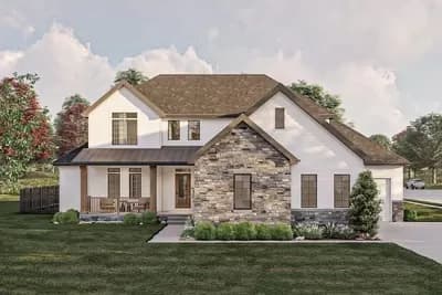 Traditional 3-Bed House Plan Under 2400 Square Feet with 2-Story Great Room