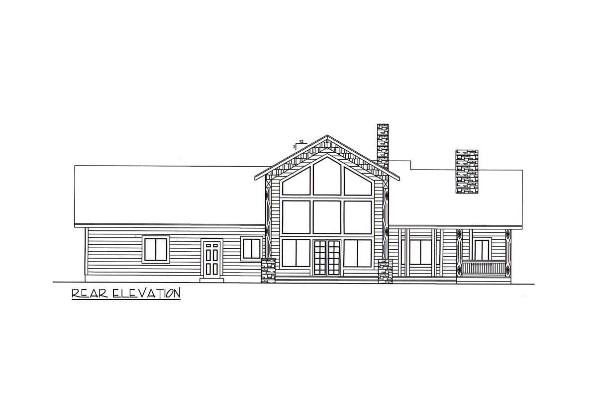 Plan 350027GH: 1-Bed Country House Plan with Loft  - Image #4 - Country, Mountain, Rustic, Traditional