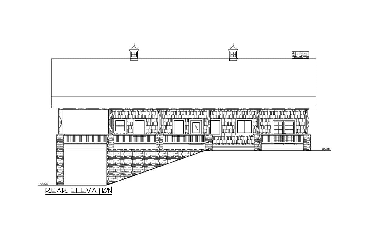 Plan 350029GH: Mountain Craftsman House Plan with Wraparound Deck - 2520 Sq Ft - Image #4 - Country, Craftsman, Mountain, Vacation