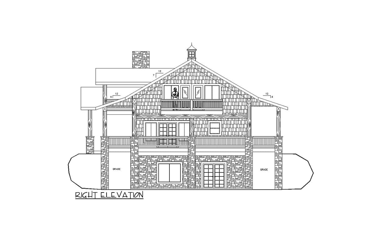 Plan 350029GH: Mountain Craftsman House Plan with Wraparound Deck - 2520 Sq Ft - Image #5 - Country, Craftsman, Mountain, Vacation