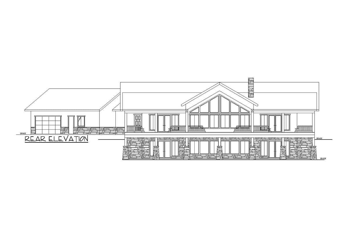 Plan 350030GH: Rustic Waterfront Home Plan with Loft and Walkout Basement - Image #4 - Craftsman, Mountain, Rustic
