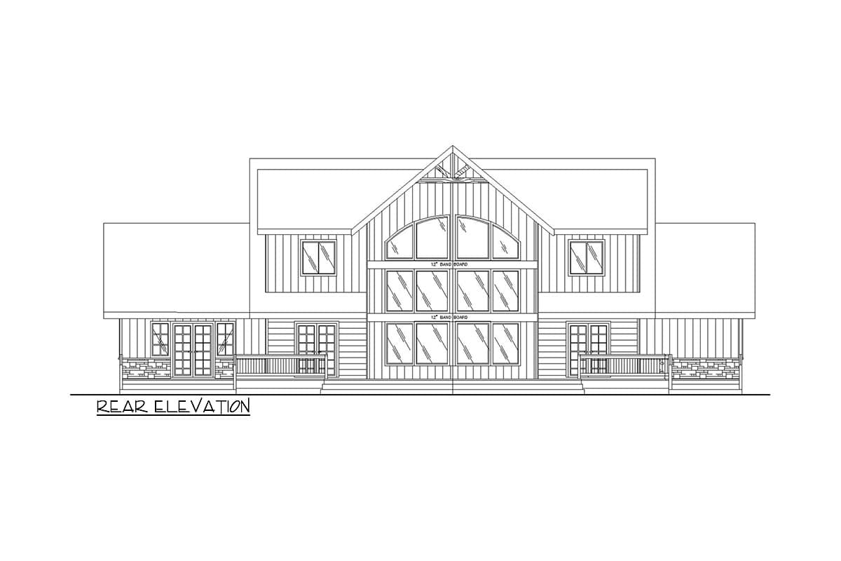 Plan 350031GH: 3400 Square Foot 6-Bed House Plan with Game Room and Amazing Rear Views - Image #4 - Country, Mountain, Rustic, Traditional
