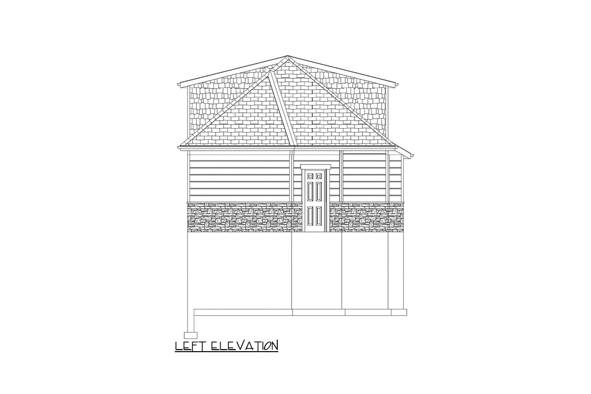 Plan 61435UT: 3 Car Garage Apartment with Over 1000 Sq Ft of Parking and Under 1300 Sq Ft of Living Space - Image #19 - Carriage, Country, New American, Shingle
