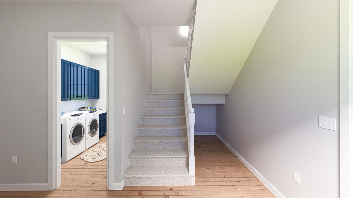 Plan 61435UT: 3 Car Garage Apartment with Over 1000 Sq Ft of Parking and Under 1300 Sq Ft of Living Space - Image #8 - Carriage, Country, New American, Shingle