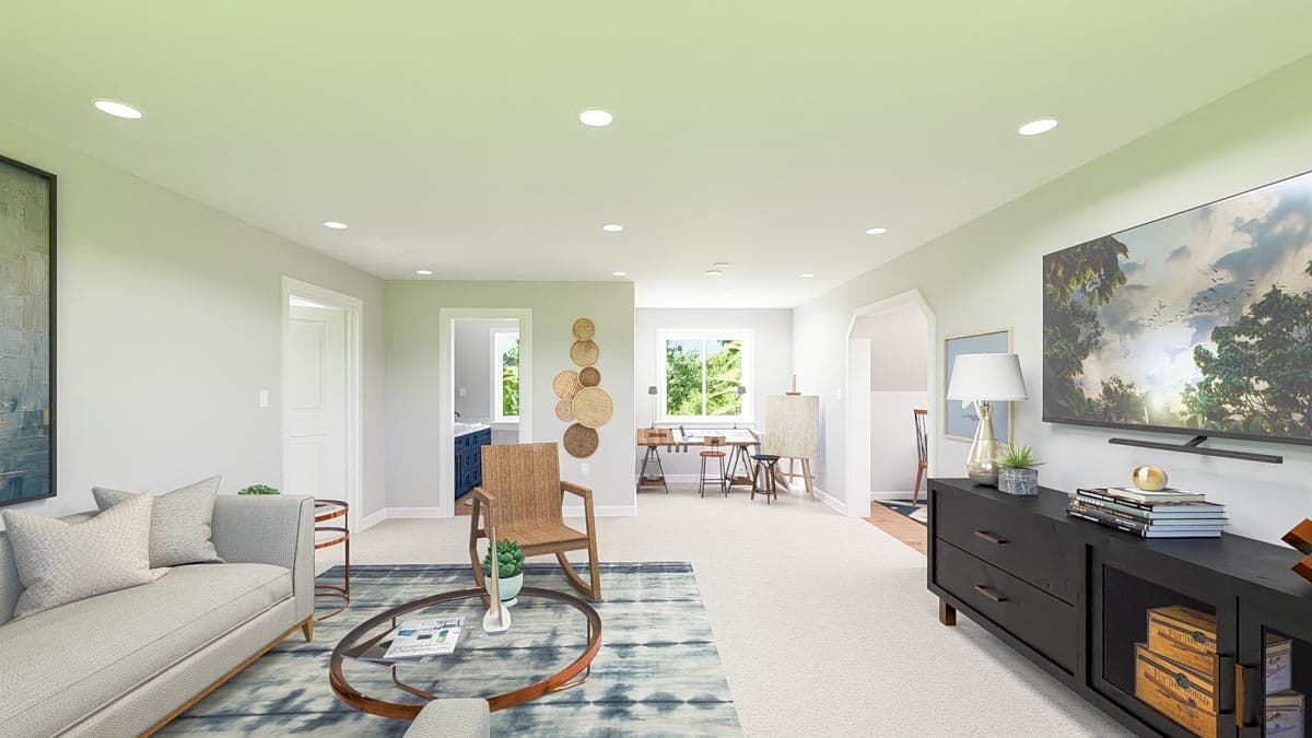 Plan 61435UT: 3 Car Garage Apartment with Over 1000 Sq Ft of Parking and Under 1300 Sq Ft of Living Space - Image #14 - Carriage, Country, New American, Shingle