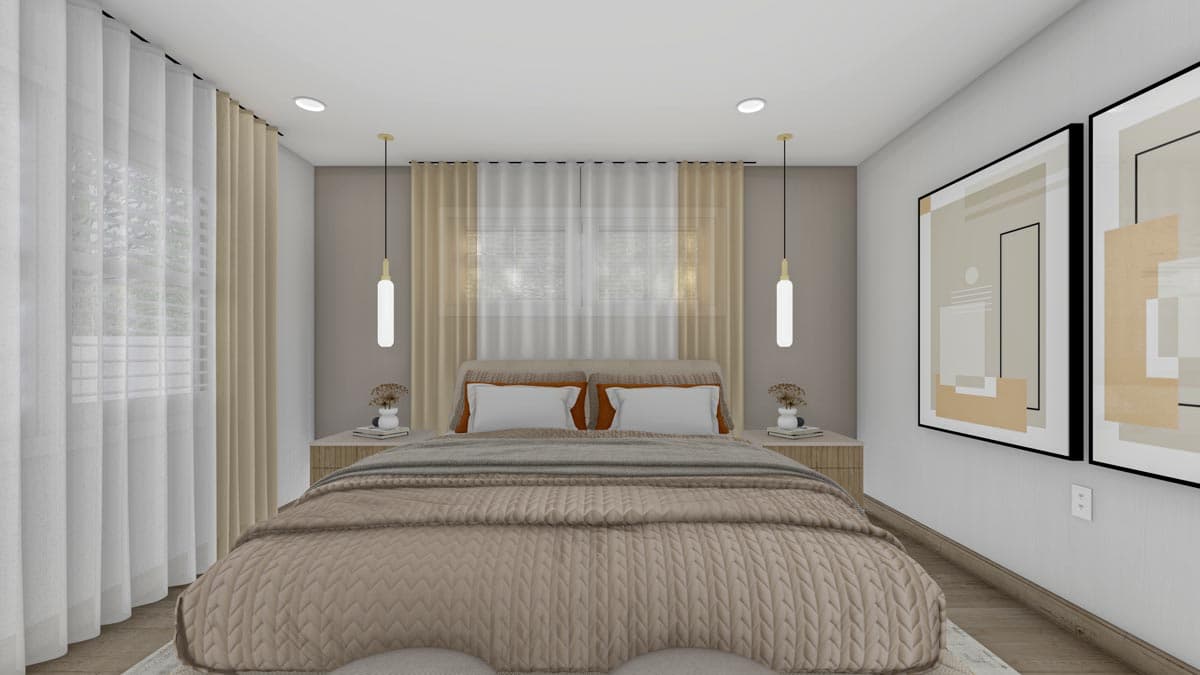 Plan 61437UT: 3-Bed Foot House Plan with Home Office and 1552 Square Feet of Living Space - Image #11 - Ranch, Traditional