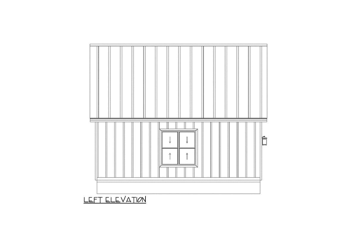 Plan 61438UT: Modern Farmhouse Style 2-Car Garage with Bonus Room Loft - 768 Sq Ft - Image #9 - Modern Farmhouse, New American, Traditional